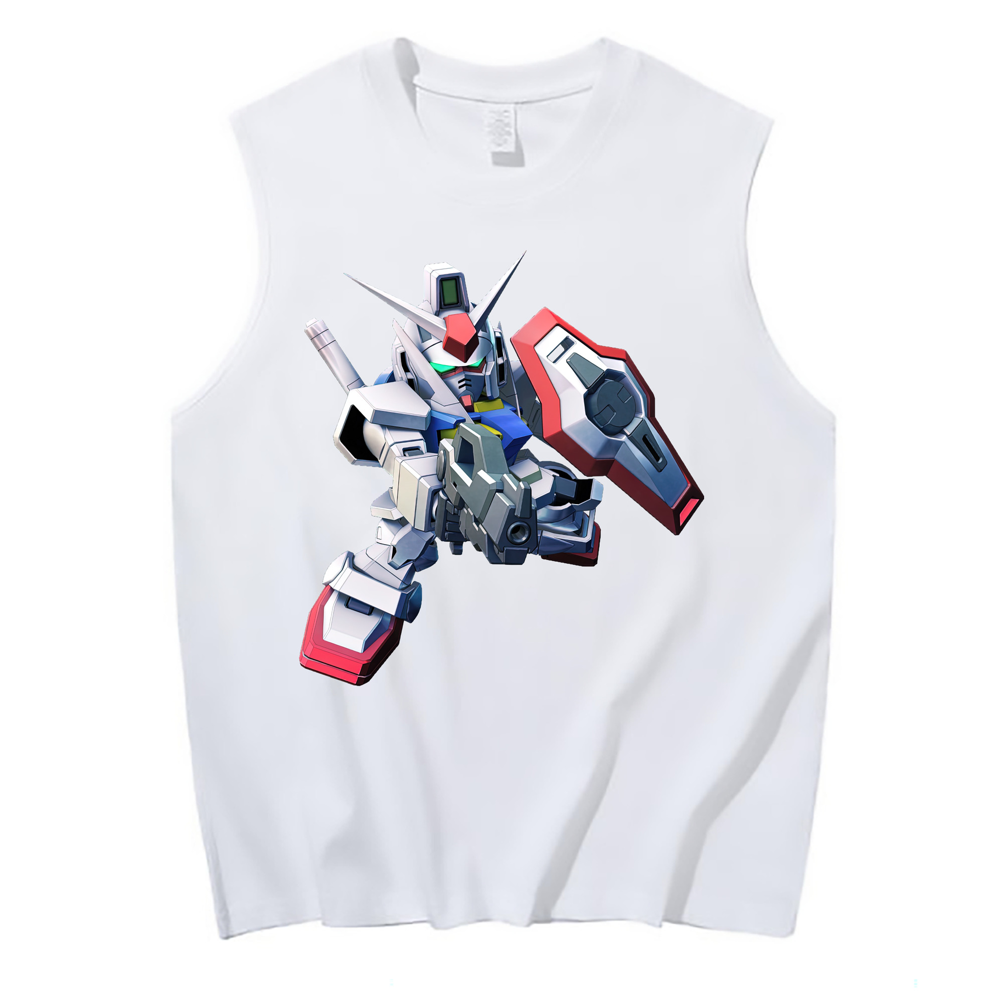 （画像用） 機動戦士ガンダム Mobile Suit Gundam コットン100％タンクトップ（フロントプリント）