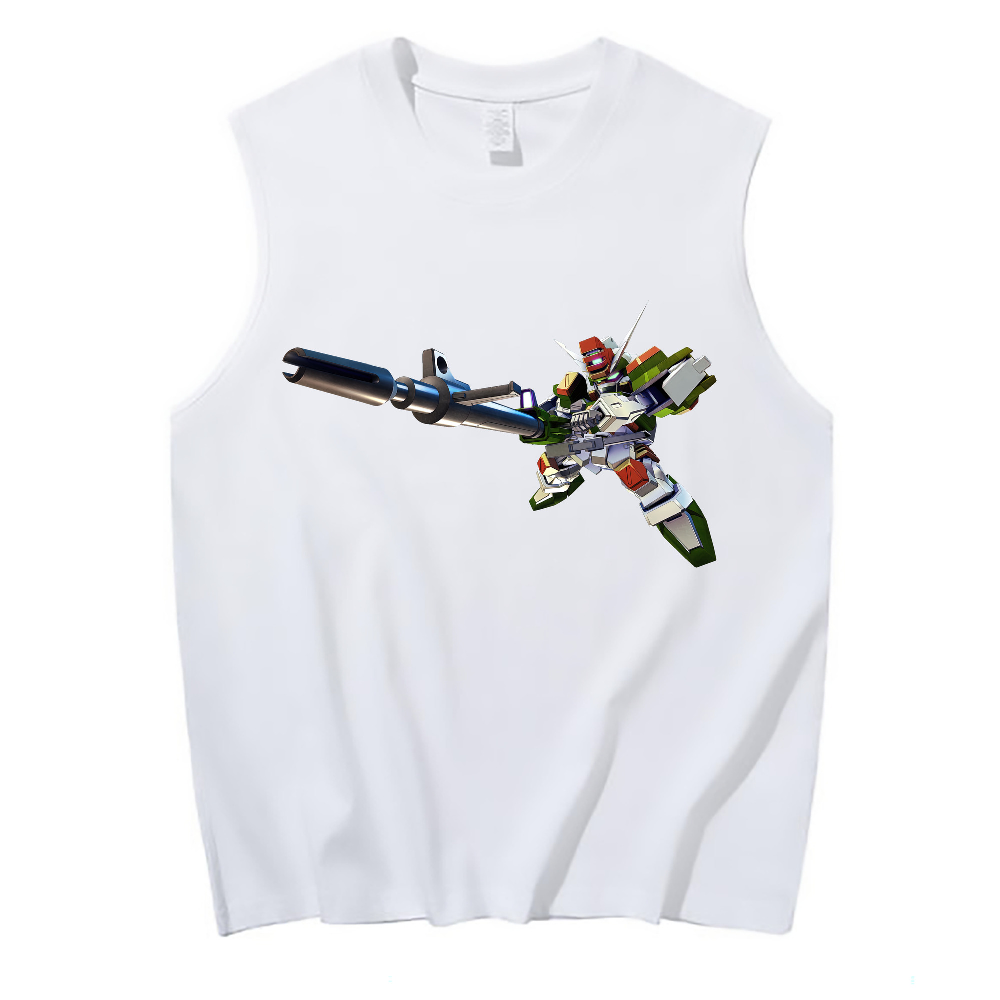（画像用） 機動戦士ガンダム Mobile Suit Gundam コットン100％タンクトップ（フロントプリント）