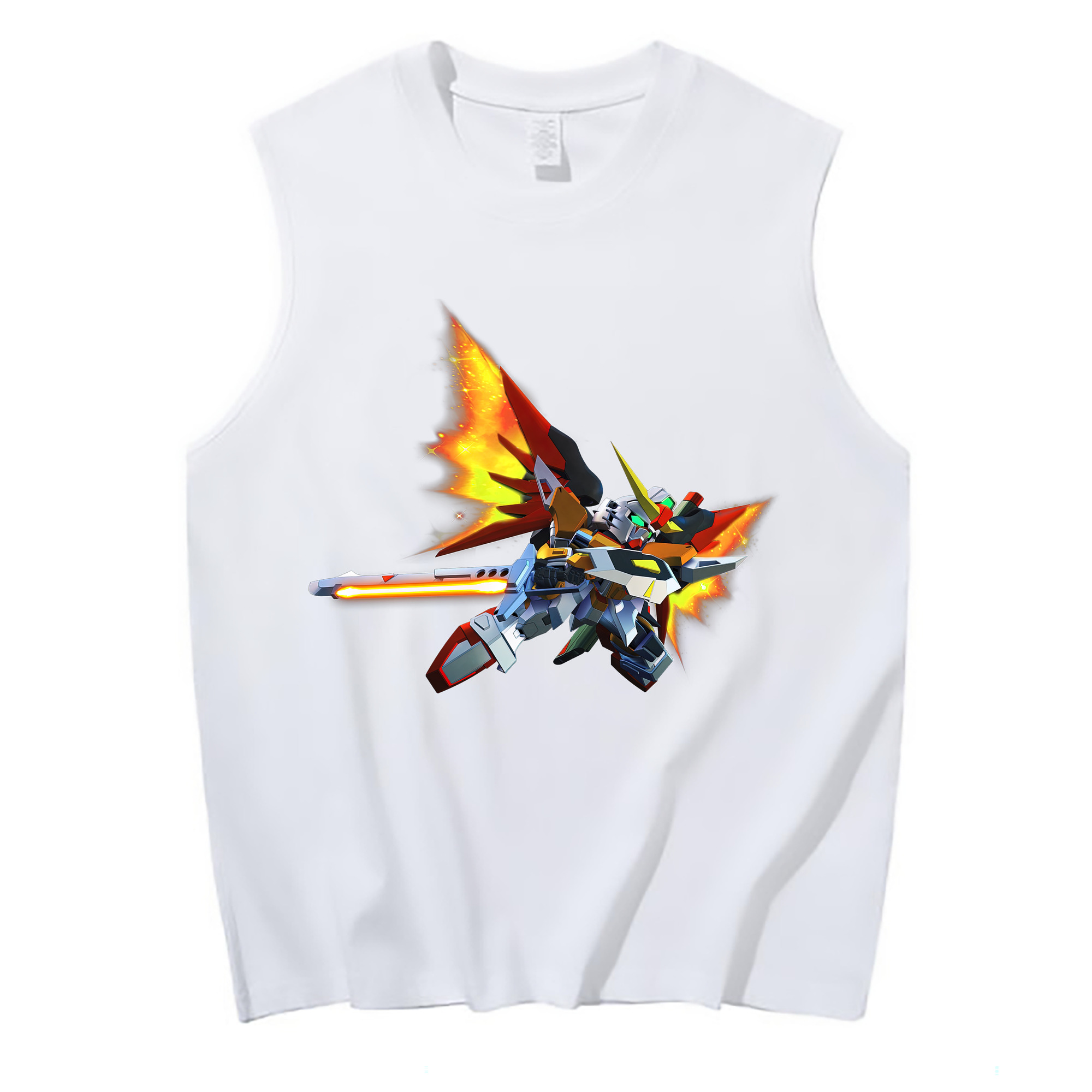 （画像用） 機動戦士ガンダム Mobile Suit Gundam コットン100％タンクトップ（フロントプリント）