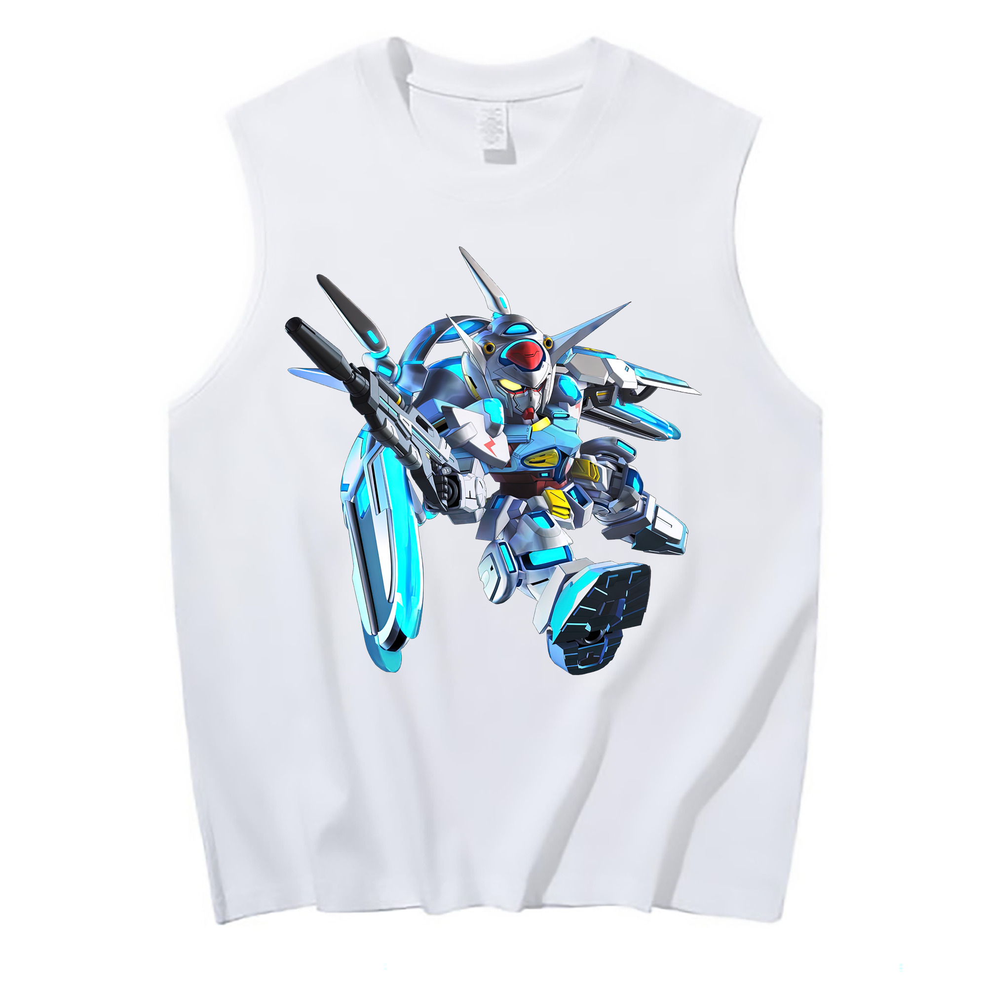 （画像用） 機動戦士ガンダム Mobile Suit Gundam コットン100％タンクトップ（フロントプリント）