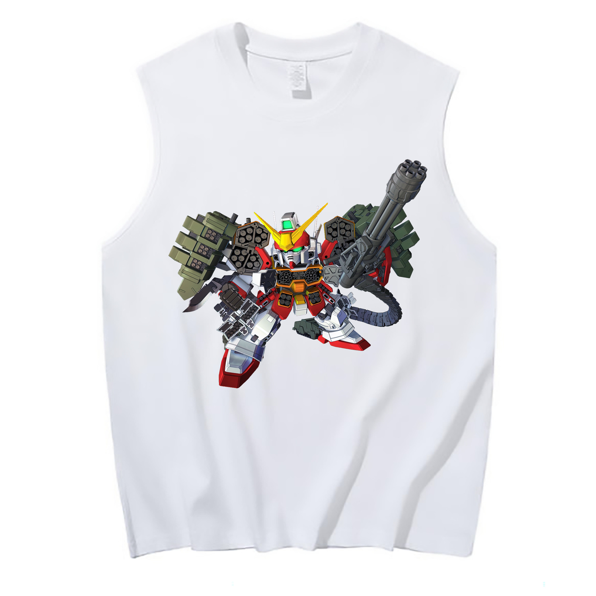 （画像用） 機動戦士ガンダム Mobile Suit Gundam コットン100％タンクトップ（フロントプリント）