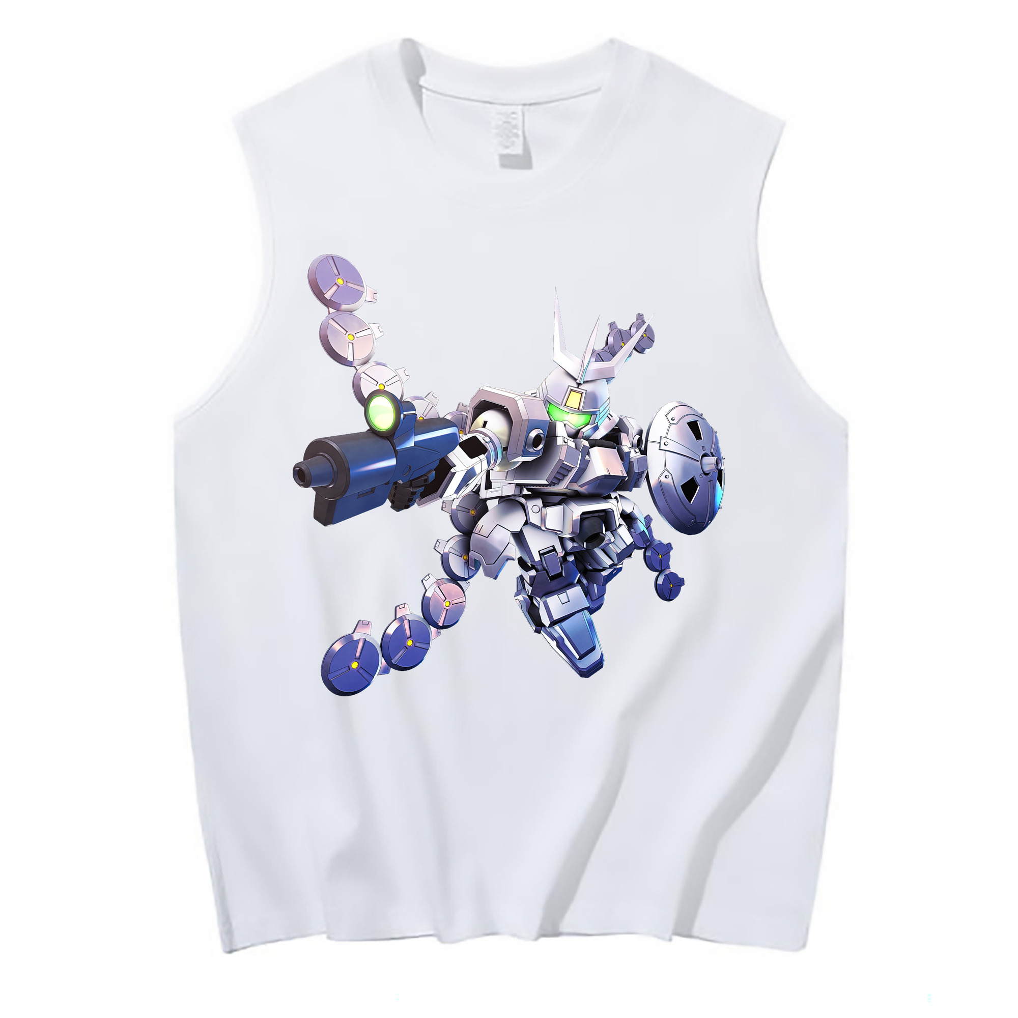 （画像用） 機動戦士ガンダム Mobile Suit Gundam コットン100％タンクトップ（フロントプリント）