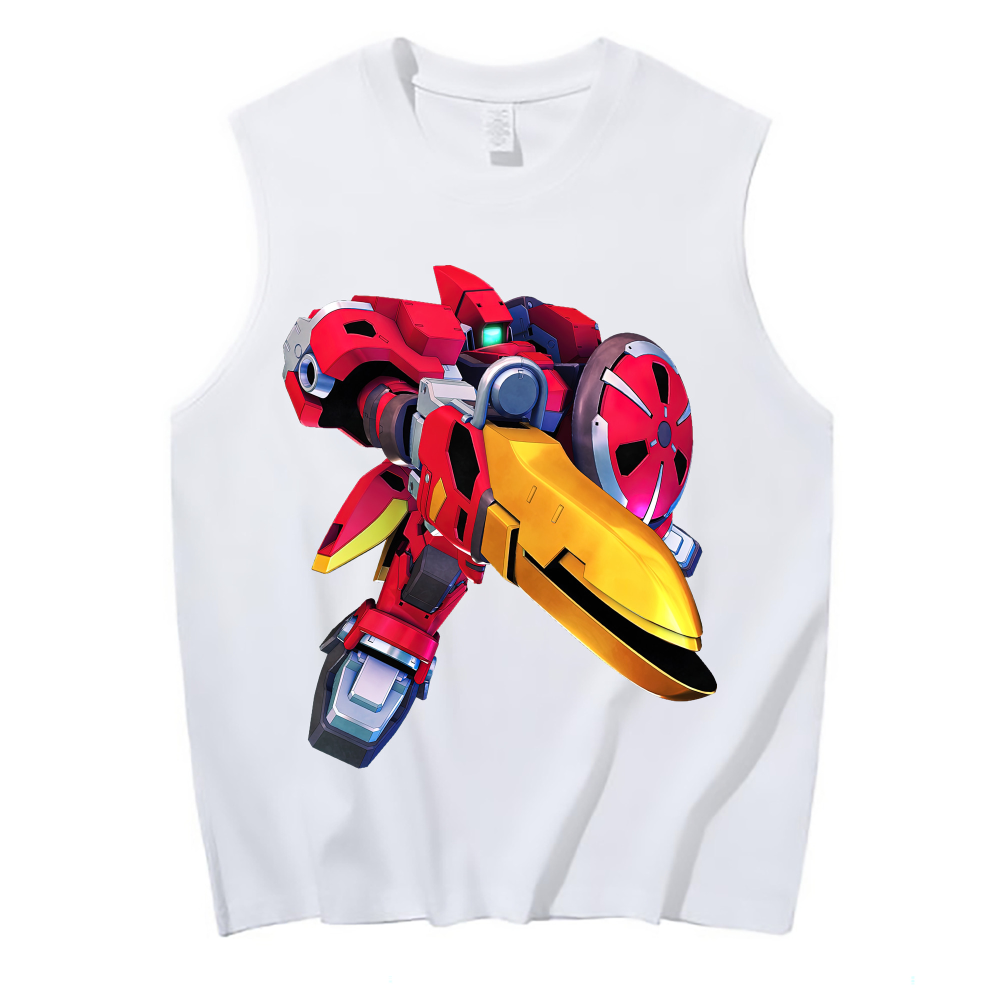 （画像用） 機動戦士ガンダム Mobile Suit Gundam コットン100％タンクトップ（フロントプリント）