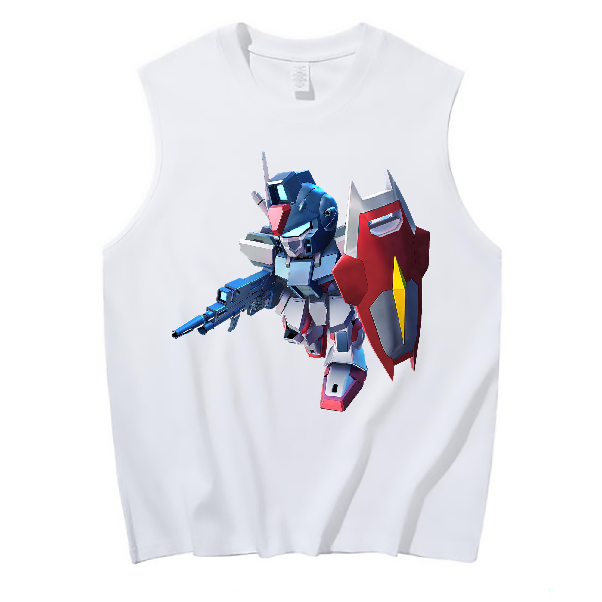 （画像用） 機動戦士ガンダム Mobile Suit Gundam コットン100％タンクトップ（フロントプリント）