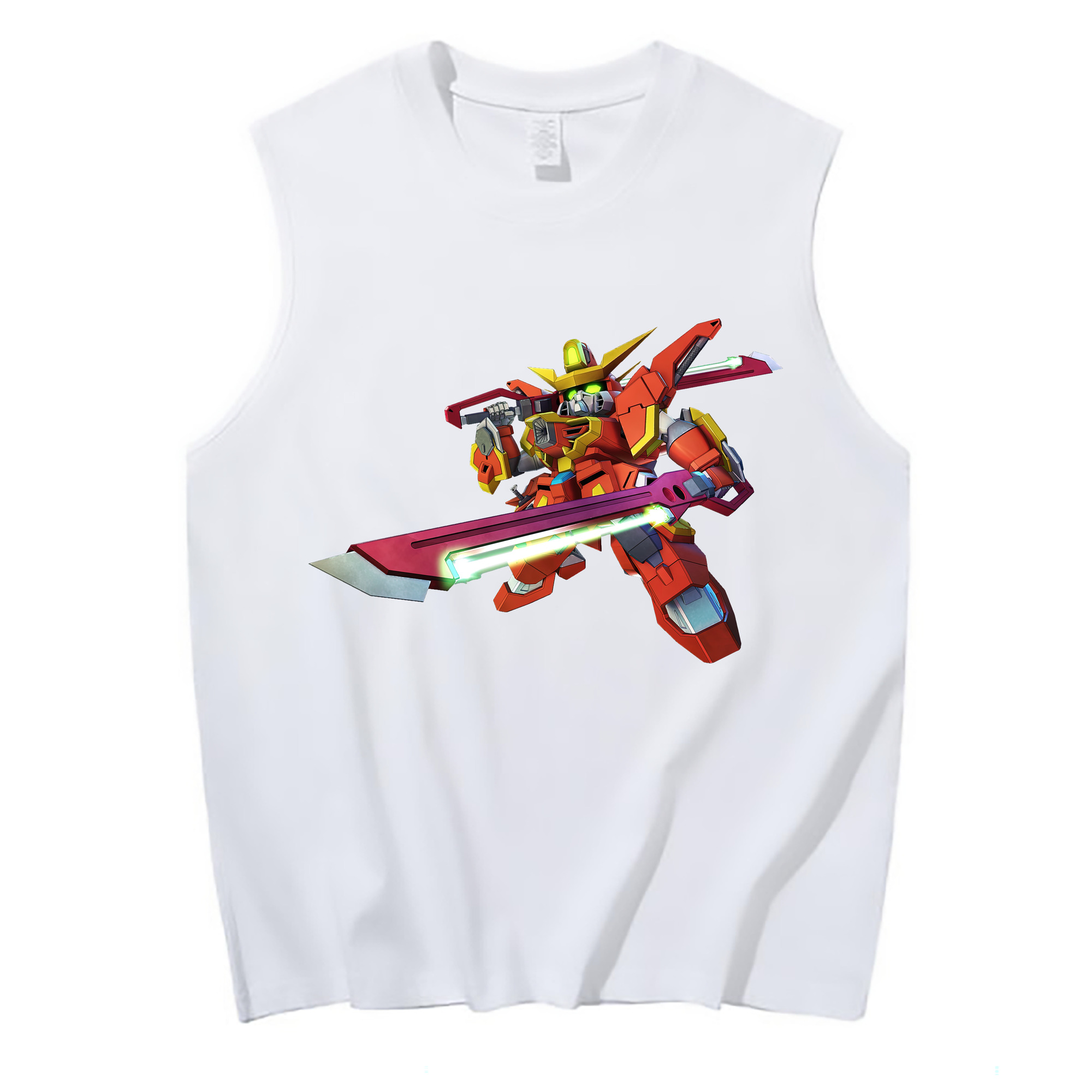 （画像用） 機動戦士ガンダム Mobile Suit Gundam コットン100％タンクトップ（フロントプリント）