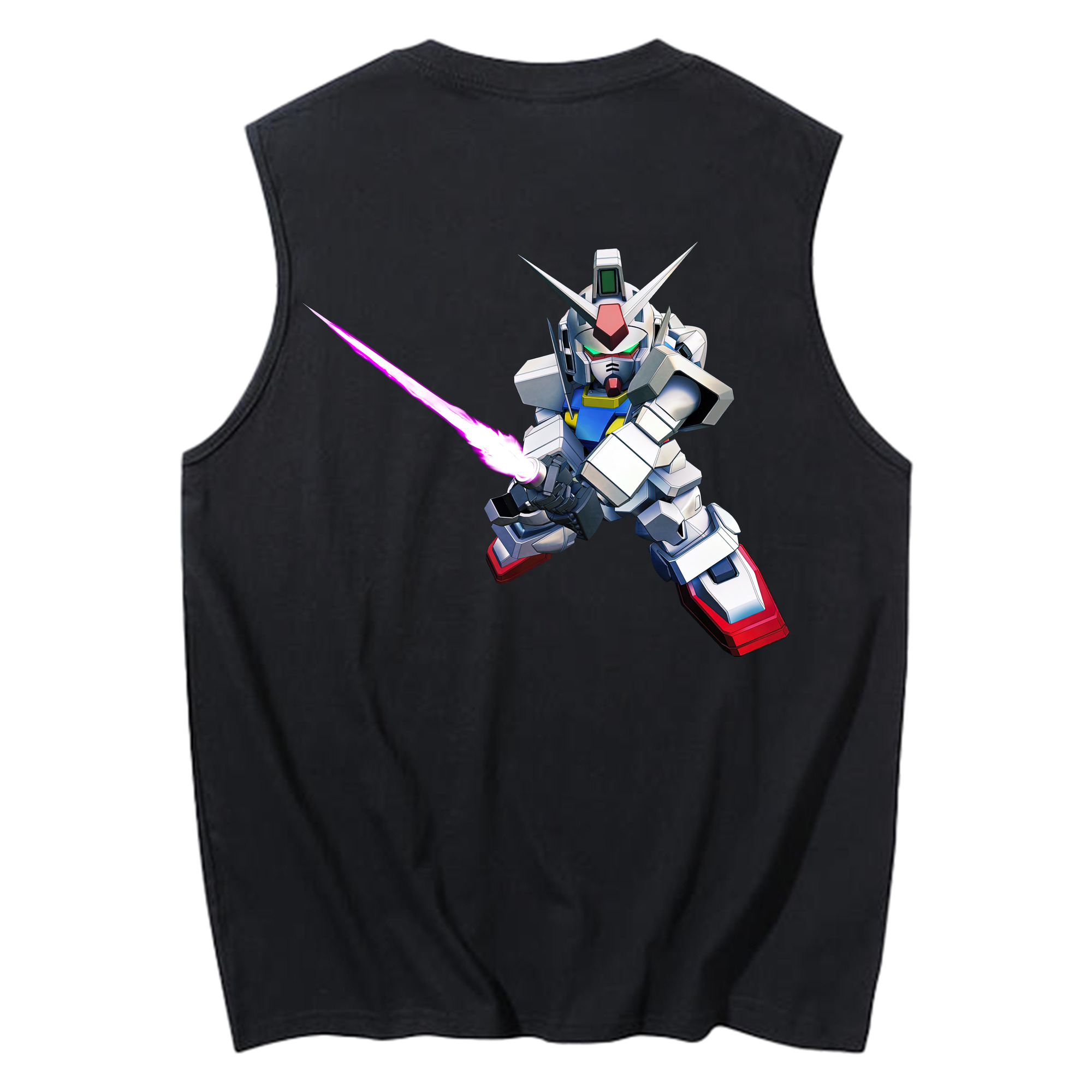 （画像用） 機動戦士ガンダム Mobile Suit Gundam コットン100％タンクトップ（背面プリント）
