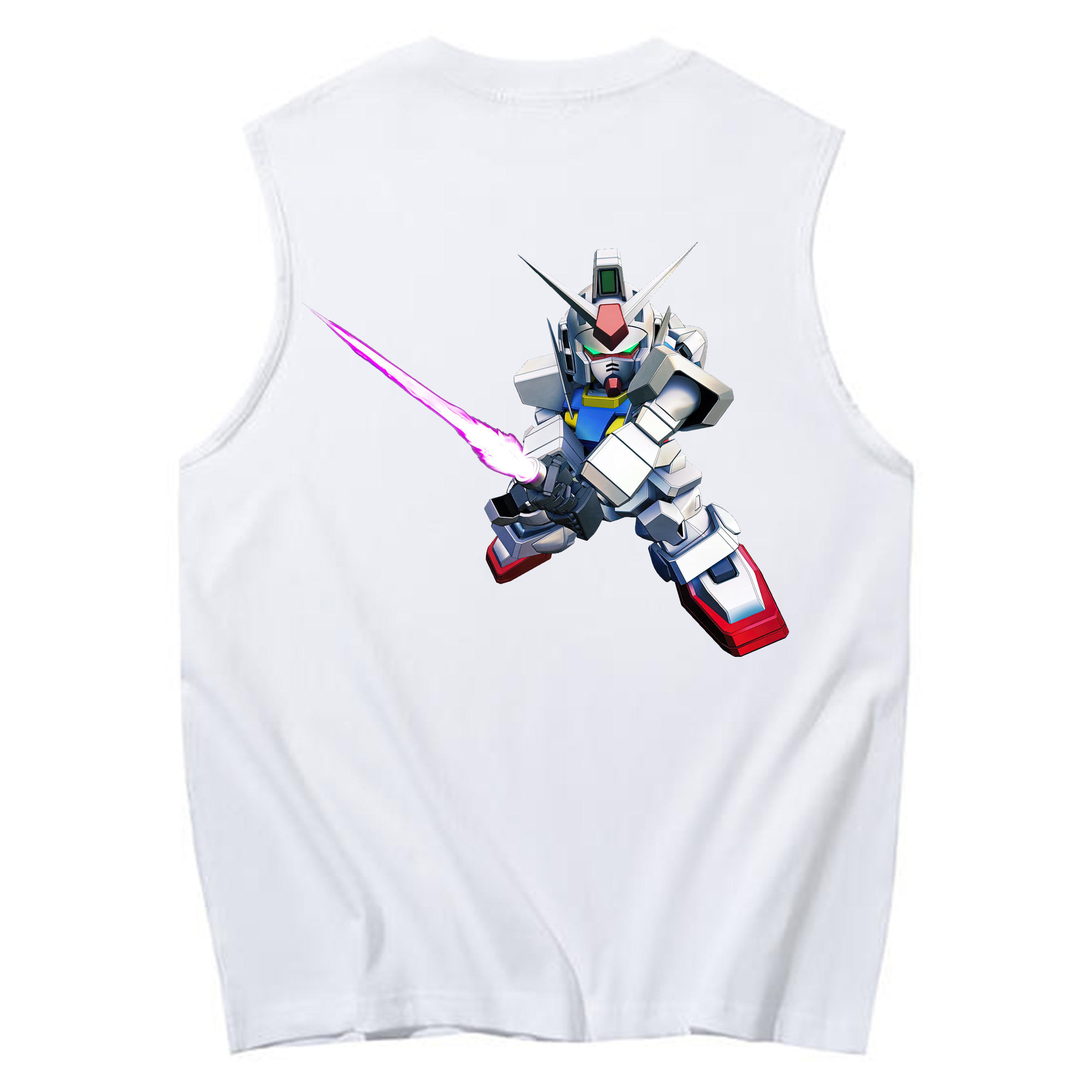 （画像用） 機動戦士ガンダム Mobile Suit Gundam コットン100％タンクトップ（背面プリント）