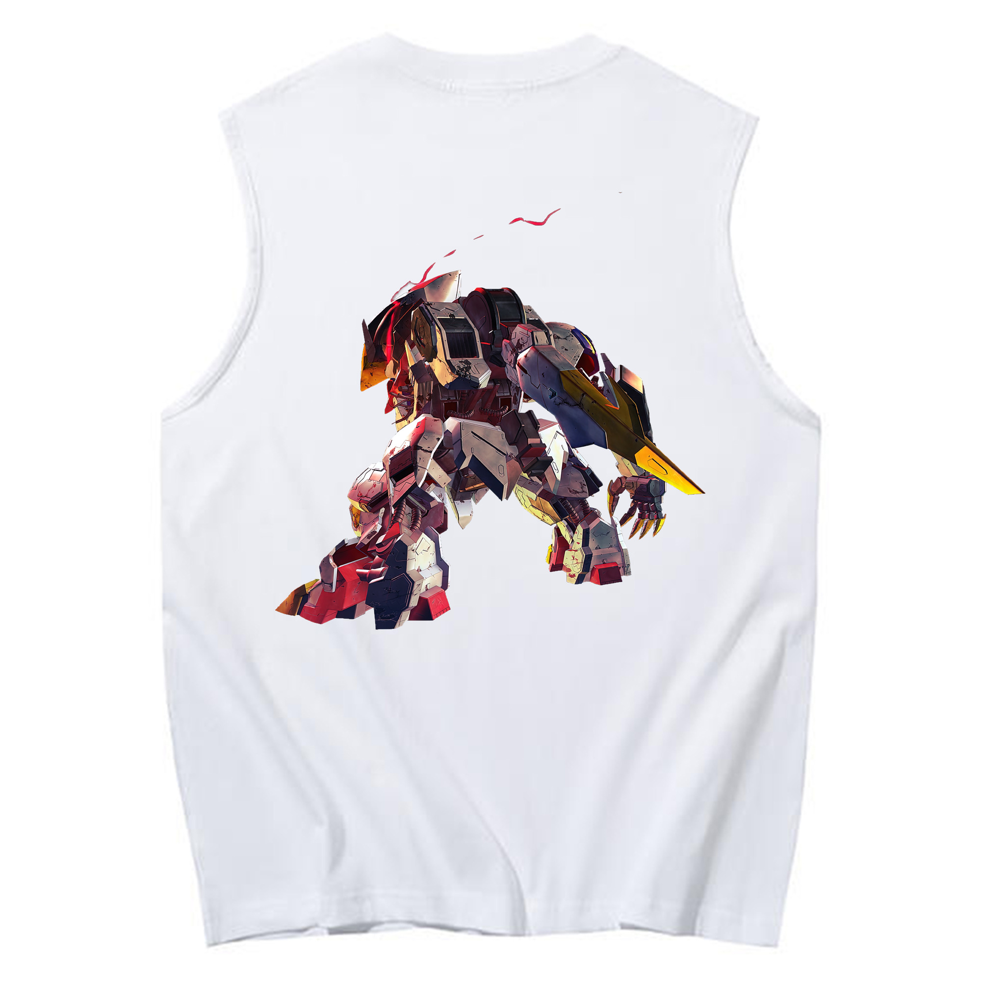 （画像用） 機動戦士ガンダム Mobile Suit Gundam コットン100％タンクトップ（背面プリント）