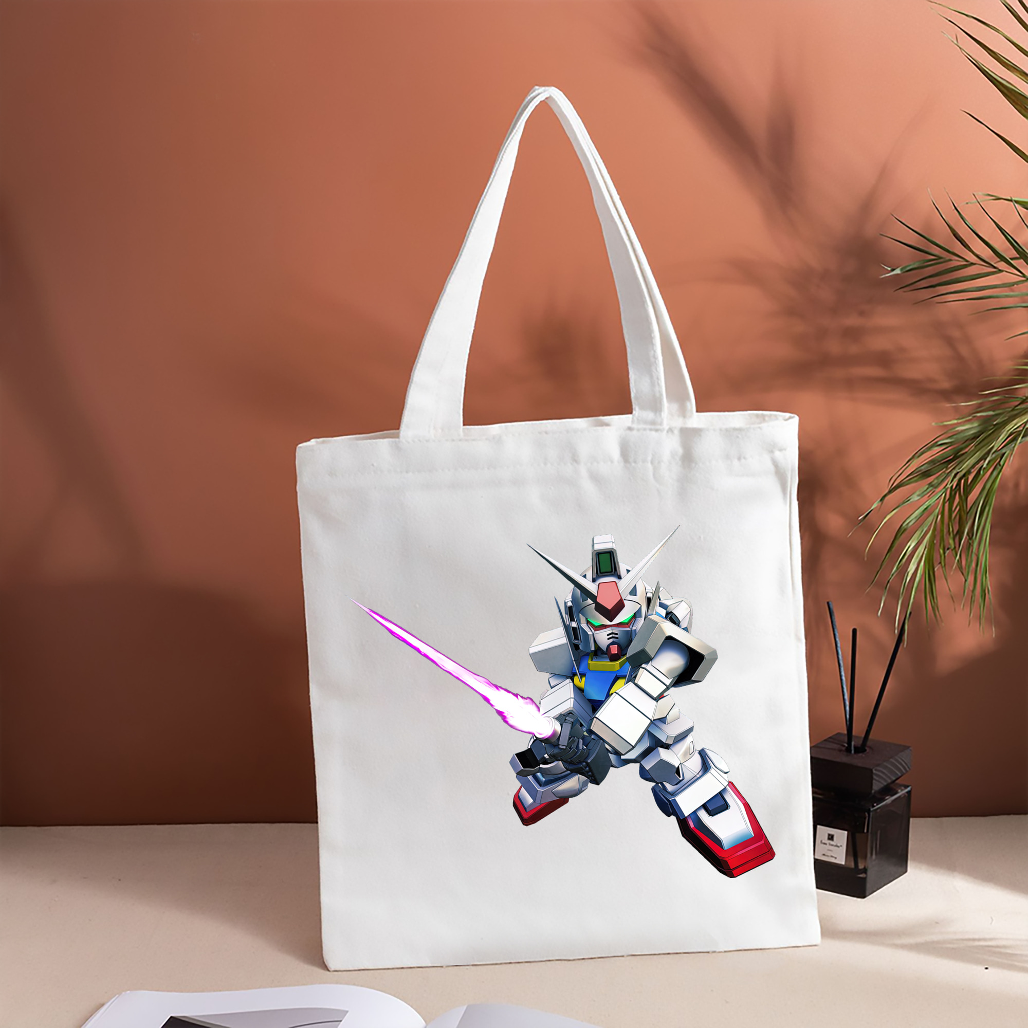 機動戦士ガンダム Mobile Suit Gundam 縦型キャンバス生地手提げバッグ　トートバッグ