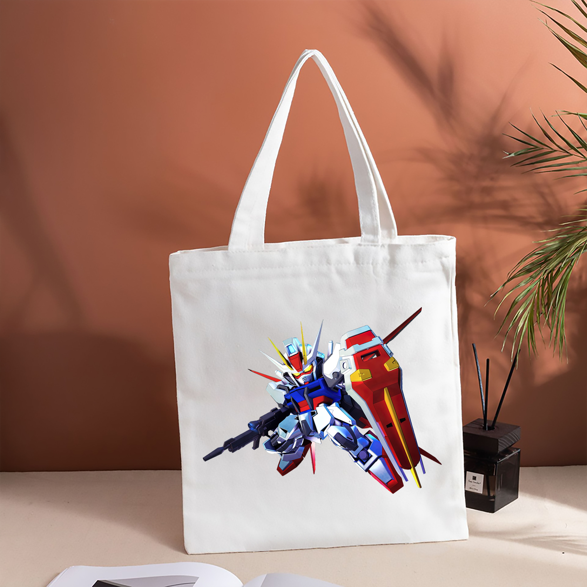 機動戦士ガンダム Mobile Suit Gundam 縦型キャンバス生地手提げバッグ　トートバッグ