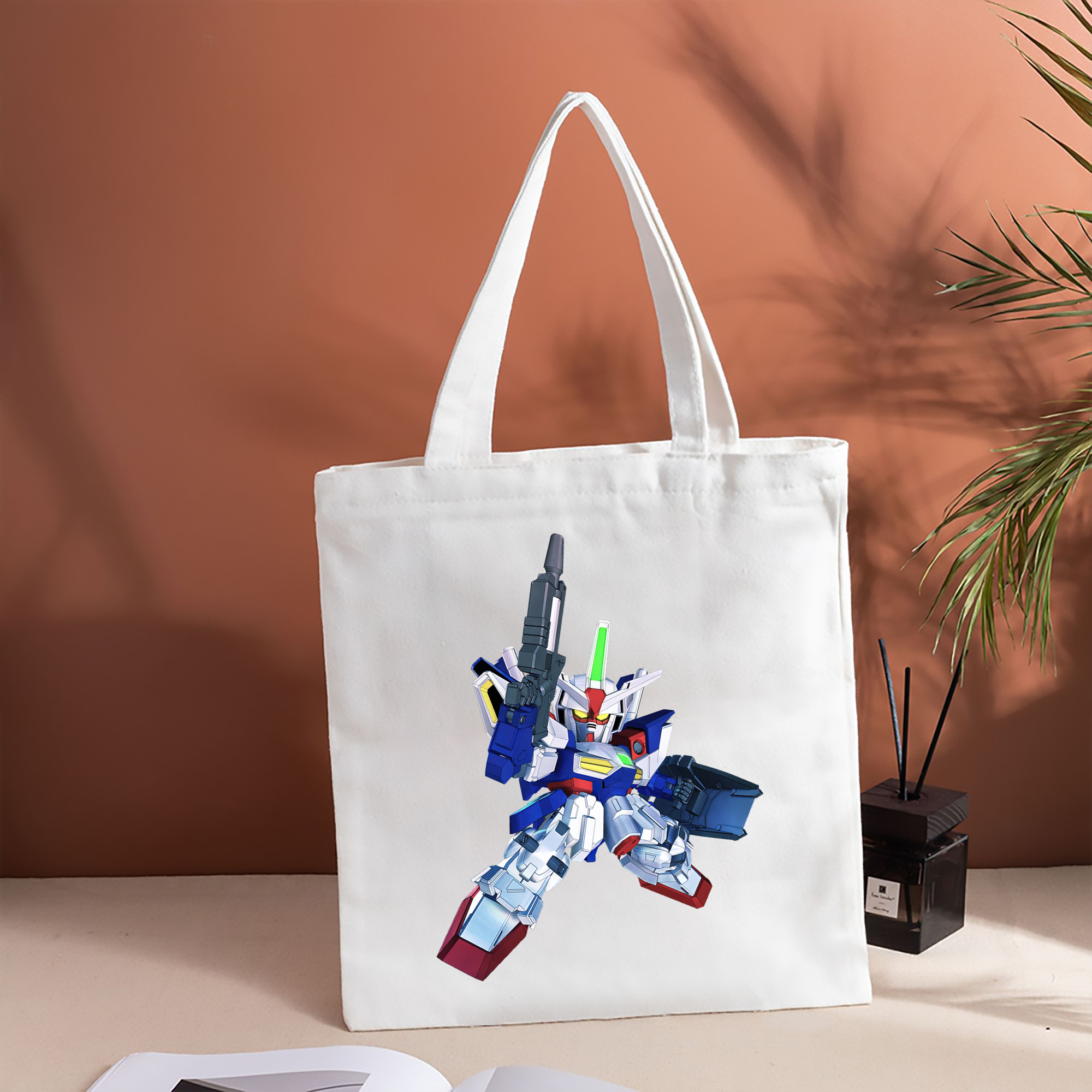 機動戦士ガンダム Mobile Suit Gundam 縦型キャンバス生地手提げバッグ　トートバッグ