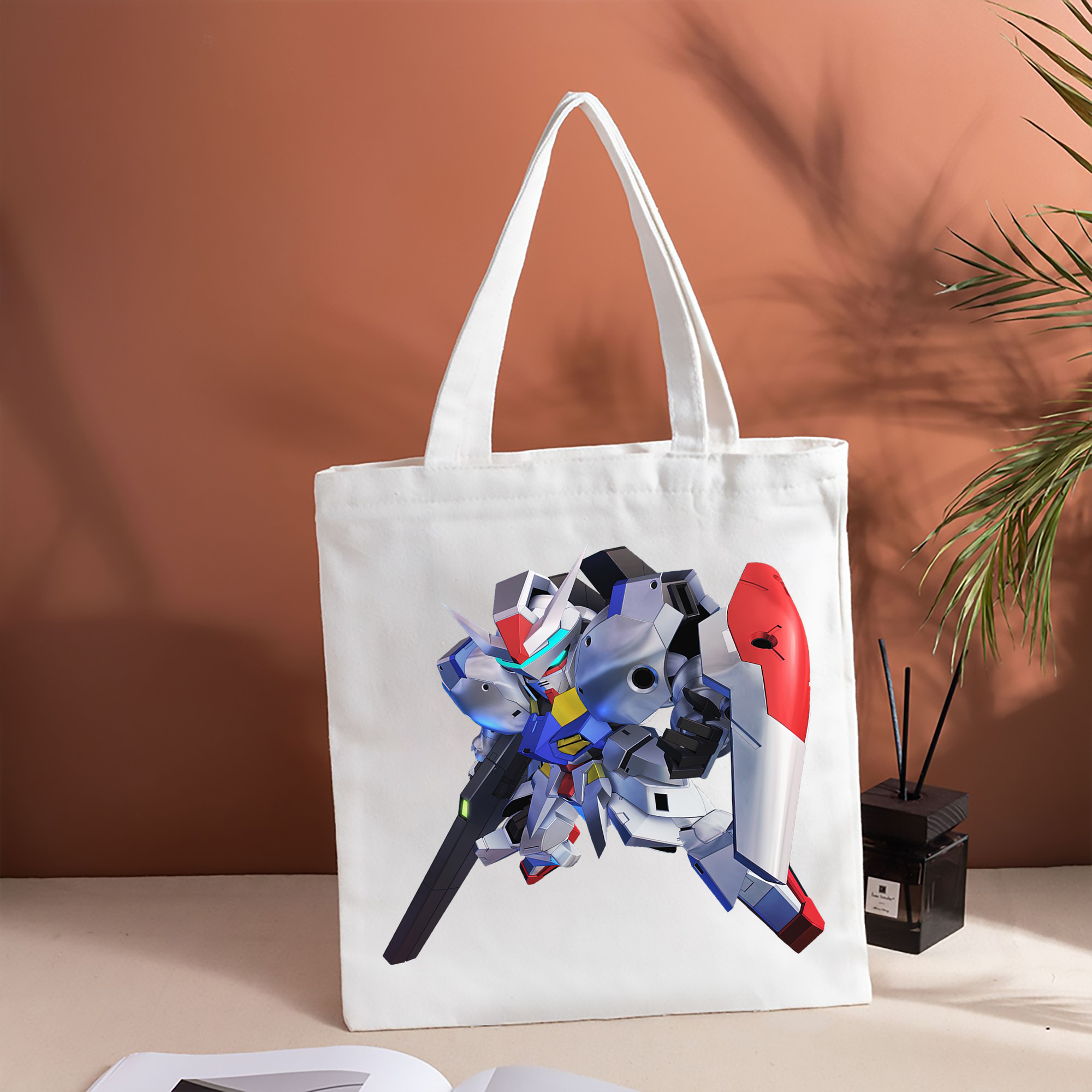 機動戦士ガンダム Mobile Suit Gundam 縦型キャンバス生地手提げバッグ　トートバッグ