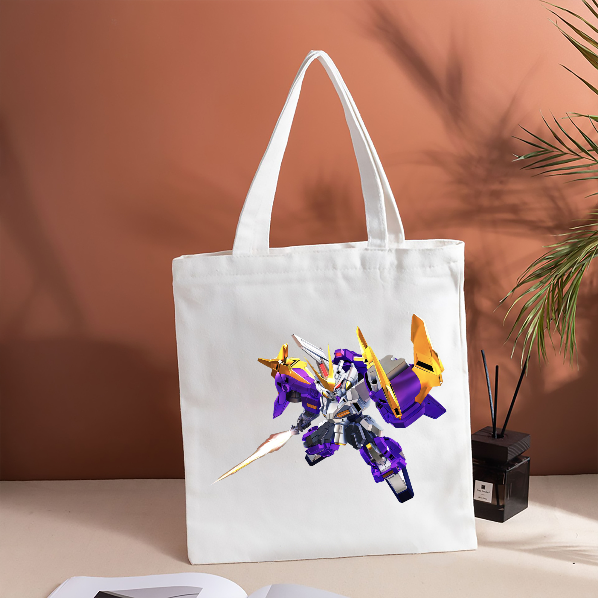 機動戦士ガンダム Mobile Suit Gundam 縦型キャンバス生地手提げバッグ　トートバッグ