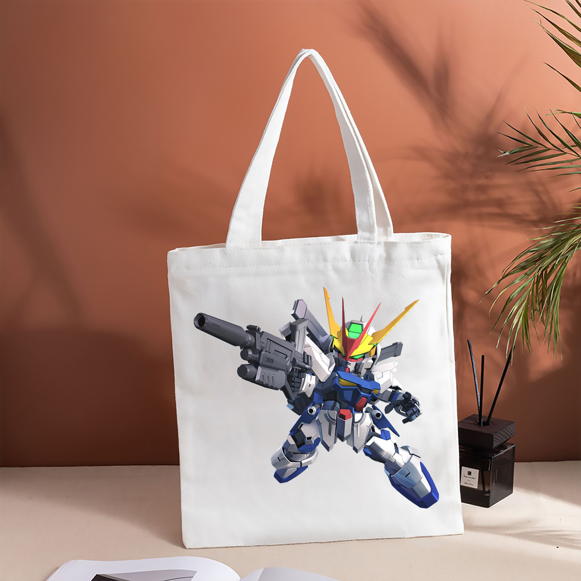機動戦士ガンダム Mobile Suit Gundam 縦型キャンバス生地手提げバッグ　トートバッグ