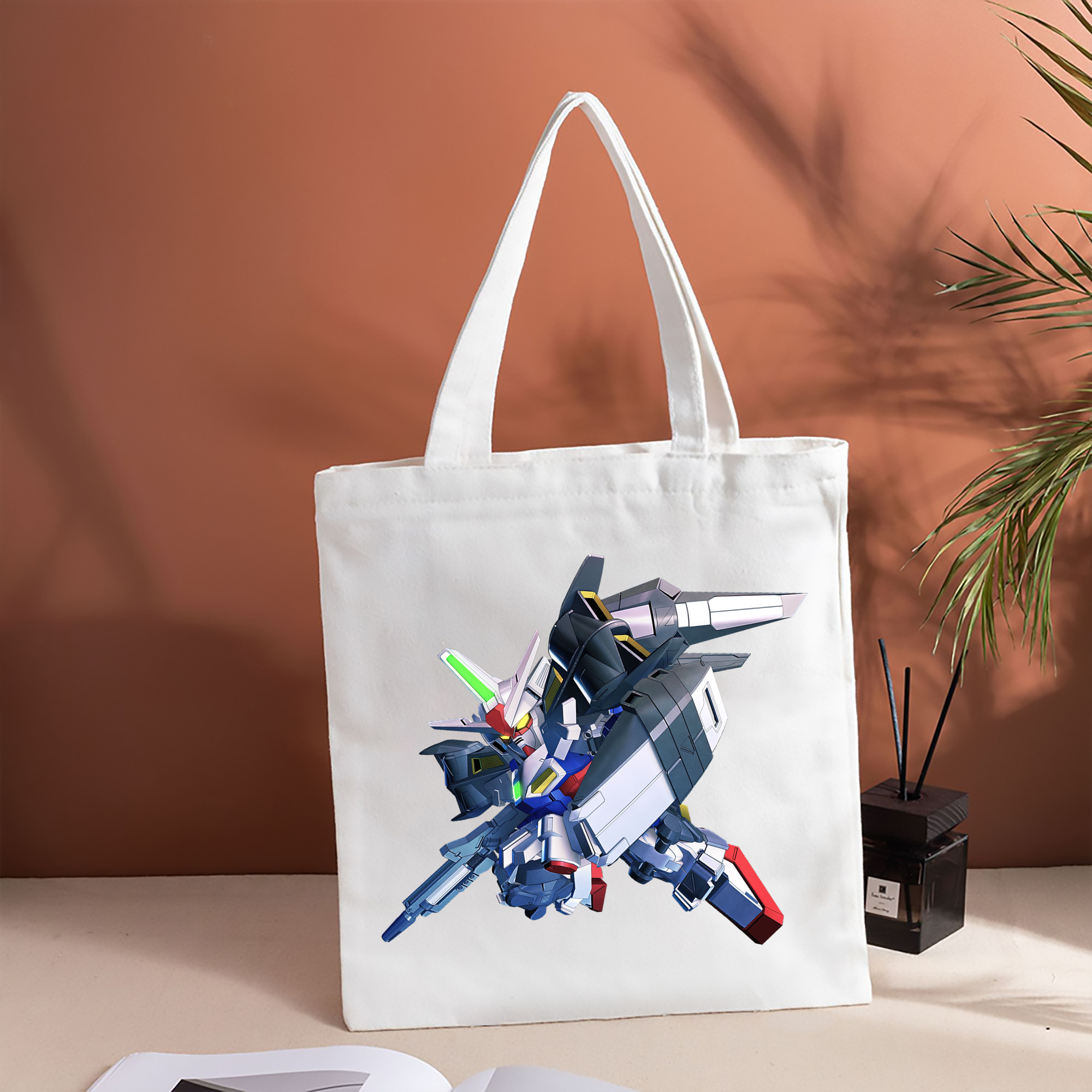機動戦士ガンダム Mobile Suit Gundam 縦型キャンバス生地手提げバッグ　トートバッグ