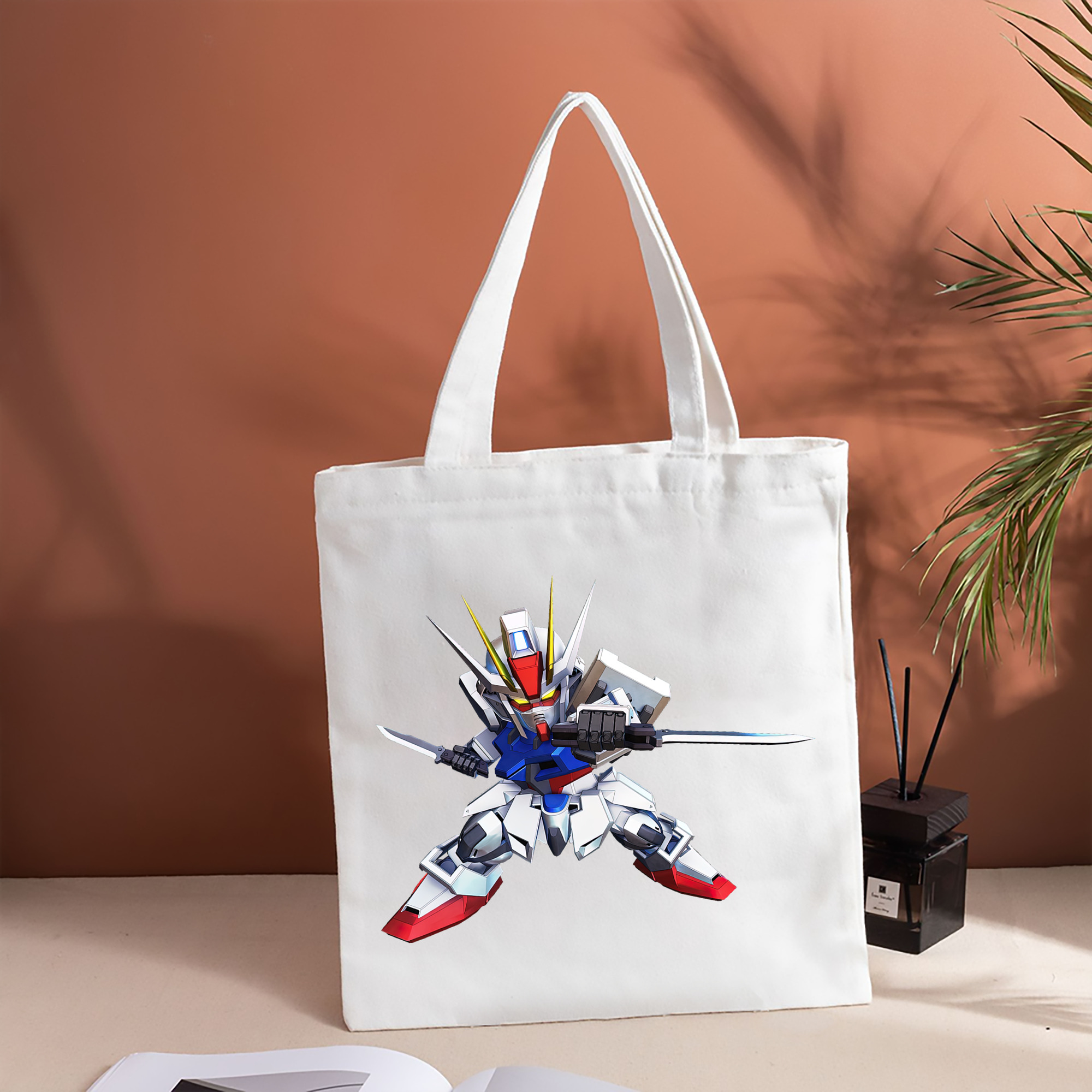 機動戦士ガンダム Mobile Suit Gundam 縦型キャンバス生地手提げバッグ　トートバッグ