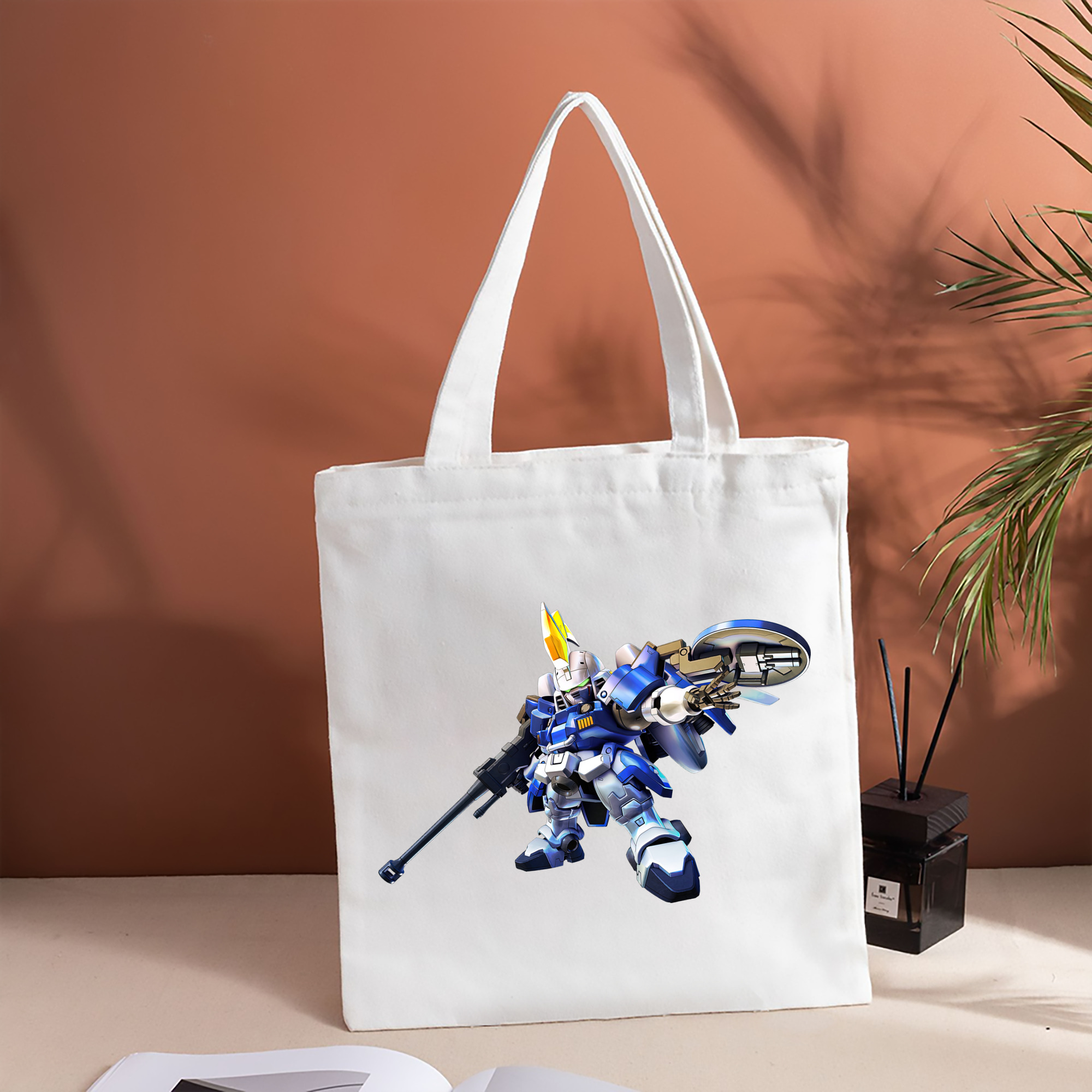 機動戦士ガンダム Mobile Suit Gundam 縦型キャンバス生地手提げバッグ　トートバッグ